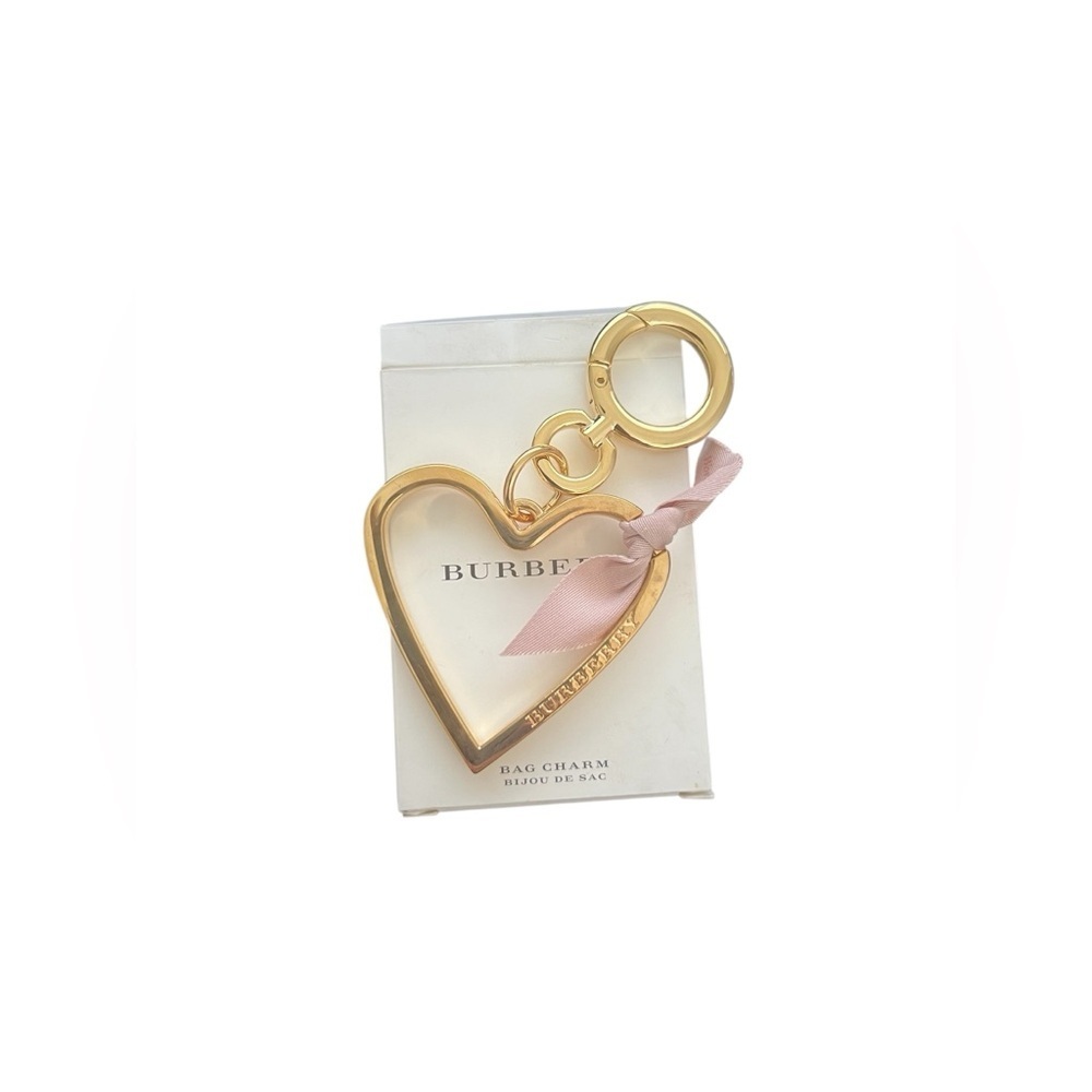 BURBERRY Heart Shaped Bag Charm